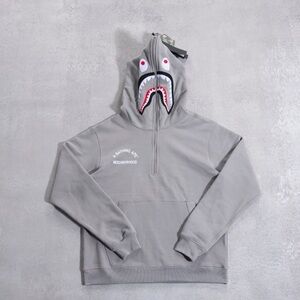 Bape Gray Shark Bomber Jacket
